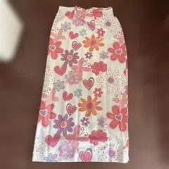 花柄ハートデザイン ドレープカーテン 100×135 3枚
