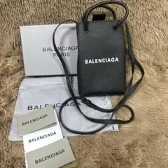 BALENCIAGA ブラック スマホショルダーバッグ