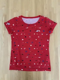 バボラ　幾何学模様 赤 Tシャツ Mサイズ