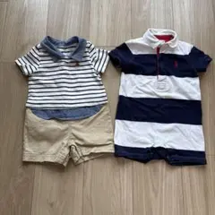 Ralph Lauren 9M ロンパース ネイビー/ホワイト