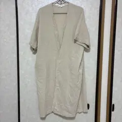 美品niko and ... 綿100％ シャツワンピース 半袖 ベージュ