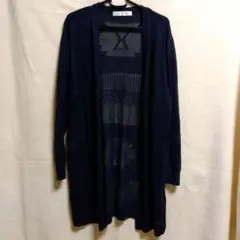 FIow and Fixture サマーカーディガン 長袖　3L　カラー…紺