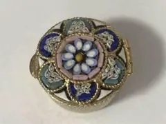 【小物入れ】イタリア製/アクセサリーケース/マイクロモザイク/ピルケース
