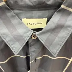 FACTOTUM グレー チェックシャツ