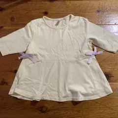 7部丈Tシャツ　100センチ　リボン