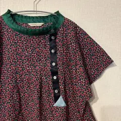 TSUMORI CHISATO ツモリチサト 花柄半袖ワンピース　2 襟フリル