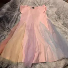 ムージョンジョン レインボーチュールワンピース 110