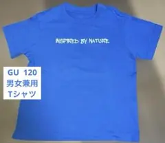 【GU】120 KIDS［男女兼用］グラフィックT［半袖］バックプリントフラワー