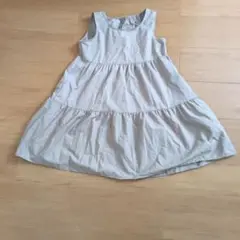 GU ノースリーブ ワンピース リボン付き ベージュ