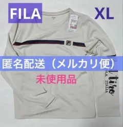 FILA レディース 長袖シャツ XL クリーム　ベージュ　ホワイトトップス