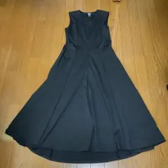 【極美品】ユニクロ×Theoryコラボ　ノースリーブ ロングワンピース 黒　M