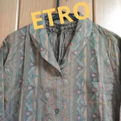 ETRO　ガウンコート　ペイズリー柄　高級　ルームウェア　ベルト付き　Mサイズ ETRO ガウンコート ペイズリー柄 高級 ルームウェア ベルト付き