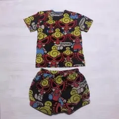 « 美品 » ヒステリックミニ ミニちゃん 総柄 セットアップ 黒 90