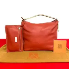 極 美品 ロエベ ヴィンテージ オールレザー ミニ トートバッグ ハンドバッグ