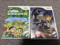 Wiiソフト　街へいこうよどうぶつの森 & モンスターハンター3