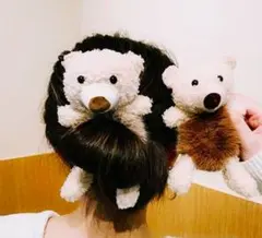 クマ テディベア マスコット ぬいぐるみ シュシュ