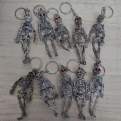 ガイコツ キーホルダー　10個セット