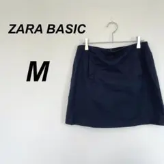 ザラベーシック　ミニスカート　ネイビー　M カジュアル　シンプル　ガーリー