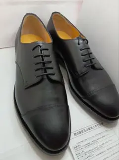 新品ロイドフットウェアストレートチップシューズ黒ブラックUK61/2