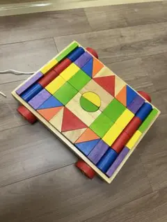 Voila 木製積み木セット「Blocks on Wheels」50ピース