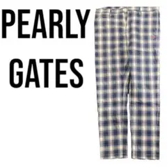 【美品】Pearly Gates チェック柄 ゴルフ パンツ