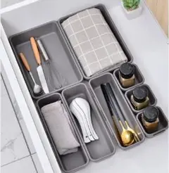 8個セット 整理トレイ 小物収納ケース 文房具 キッチンツール 引き出し