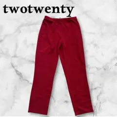 twotwenty 【サイズ8】レッド スラックス パンツ　赤　レディース
