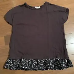 半袖　Tシャツ　花柄　150 チャコール