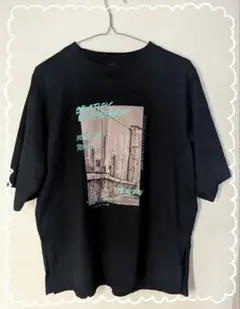 しまむら おかだゆり sweet fleur グラフィックTシャツ ブラック3L