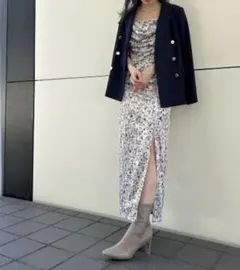 【未使用品】SNIDEL スナイデル ベロアプリントキャミワンピース