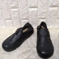 リゲッタ 2way ワンストラップ ローファー スリッポン 3L シューズ 黒