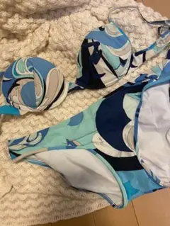 エミリオプッチ 水着 ビキニ 青 ブルー 38 PUCCI