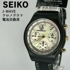 未使用品 SEIKOムーブ J-WAVE クォーツ時計 クロノグラフ