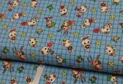 SALE✨【廃番】シーチング ハニーチューン レトロアニマル 格子柄♡