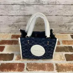 新品未使用 coach デニム ハンドバッグ トートバッグ