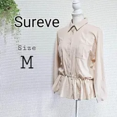 Sureve ウエストギャザー カジュアル 長袖シャツ M