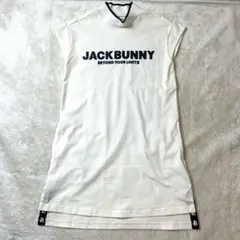 ジャックバニー ノースリーブ ワンピース ストレッチ　ホワイト 0