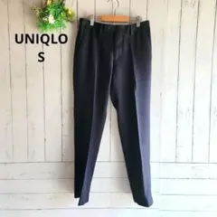 【ユニクロ UNIQLO】Sダークブラック スラックス ポリエステル素材