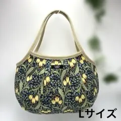 1点のみ　花　ネイビー　Lサイズ グラニーバック