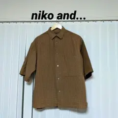 NIKO AND... クレイジーパターン チェック 綿 オーバーサイズ