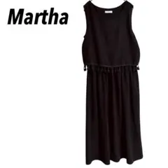 【Martha】ノースリーブロングワンピース　ウエストゴム　切り替え