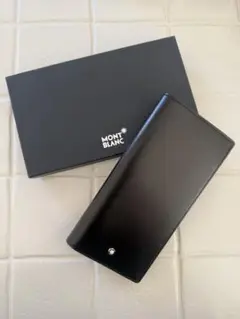新品！MONT BLANC ブラックレザー長財布