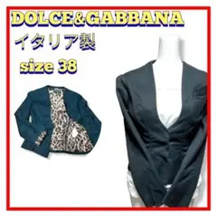 DOLCEu0026GABBANA ジャケット ブラック ヒョウ柄 イタリア製