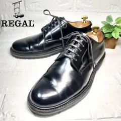 【美品】リーガル　REGAL 黒 プレーントゥ　24.5cm