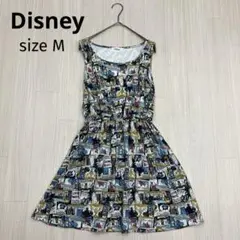 Disney ディズニー マレフィセント　ノースリーブ フレア ワンピース M