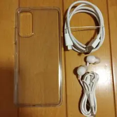 RedmiNote11　スマホクリアケース・イヤフォン・USBケーブルセット