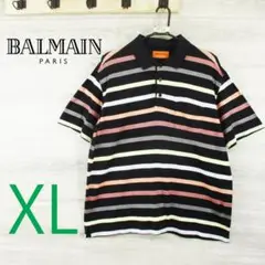 バルマン　ポロシャツ　ブラックS 美品　モノグラム　定価15万　レア　Tシャツ BALMAIN バルマン ポロ シャツ