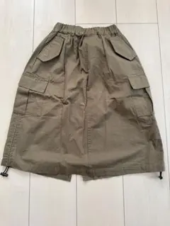 お値下げ♡カーゴスカート オリーブ色 4ポケット　120センチ