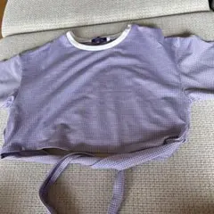 Chumy 紫 クロップドトップスとキャミソールセット S