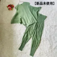 【新品未使用】PLEATSブリーツ加工 変形トップス セットアップ